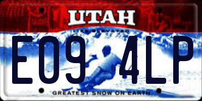 UT license plate E094LP