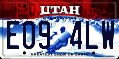UT license plate E094LW