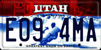 UT license plate E094MA