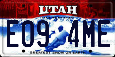 UT license plate E094ME