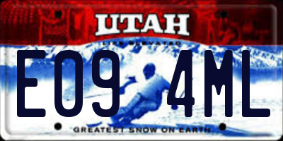 UT license plate E094ML
