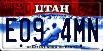 UT license plate E094MN