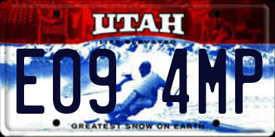 UT license plate E094MP