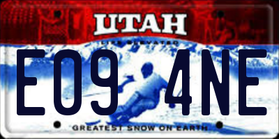 UT license plate E094NE