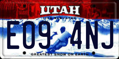 UT license plate E094NJ