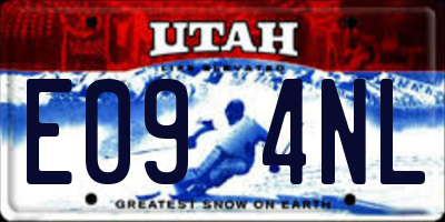 UT license plate E094NL