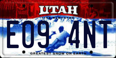UT license plate E094NT