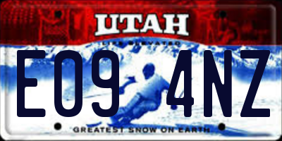 UT license plate E094NZ
