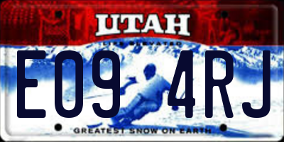 UT license plate E094RJ
