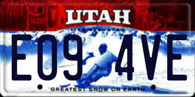 UT license plate E094VE