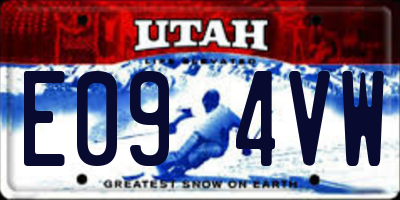 UT license plate E094VW