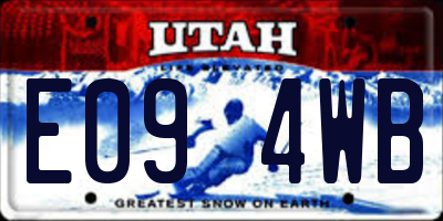 UT license plate E094WB