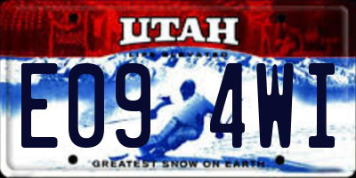 UT license plate E094WI