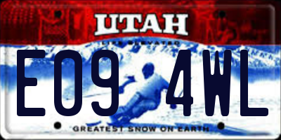 UT license plate E094WL