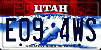 UT license plate E094WS