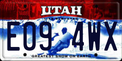 UT license plate E094WX