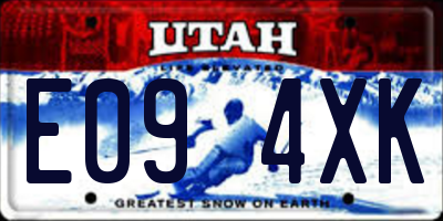 UT license plate E094XK