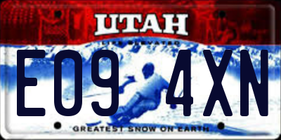 UT license plate E094XN
