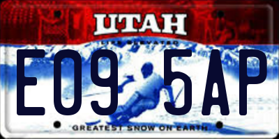 UT license plate E095AP