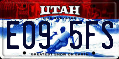 UT license plate E095FS