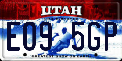 UT license plate E095GP