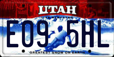 UT license plate E095HL