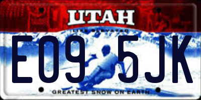 UT license plate E095JK