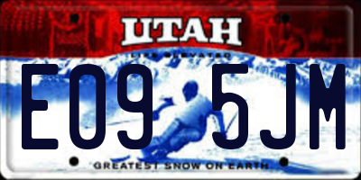 UT license plate E095JM