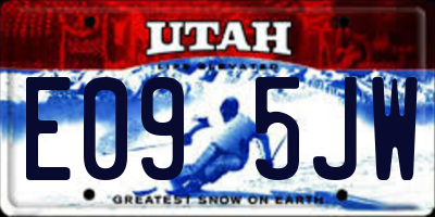 UT license plate E095JW