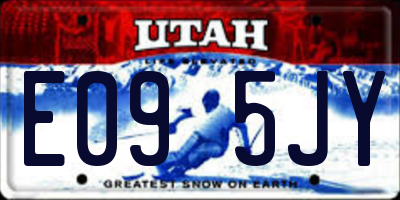 UT license plate E095JY