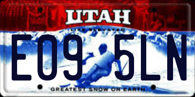 UT license plate E095LN