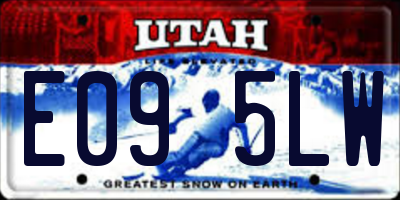 UT license plate E095LW