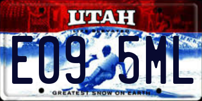 UT license plate E095ML