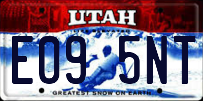 UT license plate E095NT