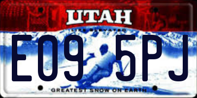 UT license plate E095PJ