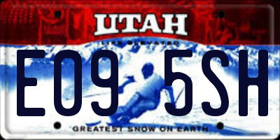 UT license plate E095SH