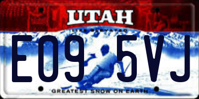 UT license plate E095VJ