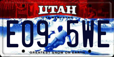 UT license plate E095WE