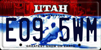 UT license plate E095WM