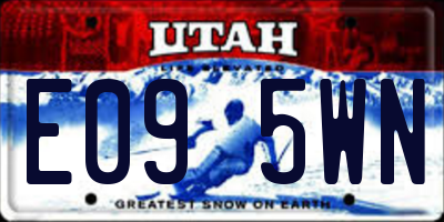 UT license plate E095WN