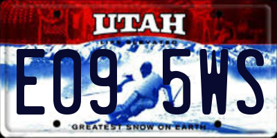 UT license plate E095WS