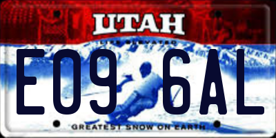 UT license plate E096AL