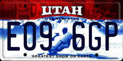 UT license plate E096GP