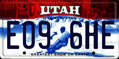 UT license plate E096HE