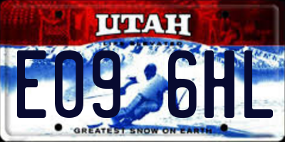 UT license plate E096HL