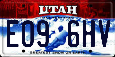 UT license plate E096HV