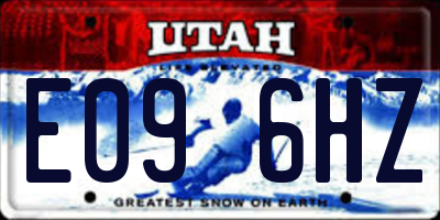 UT license plate E096HZ