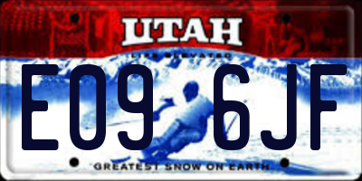 UT license plate E096JF