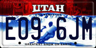 UT license plate E096JM