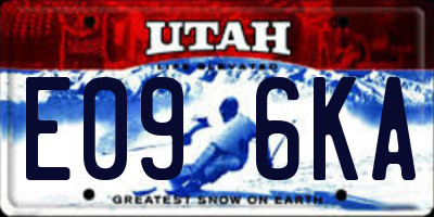 UT license plate E096KA